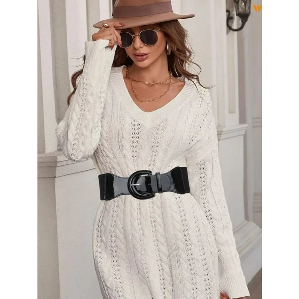 Wide elastic belt